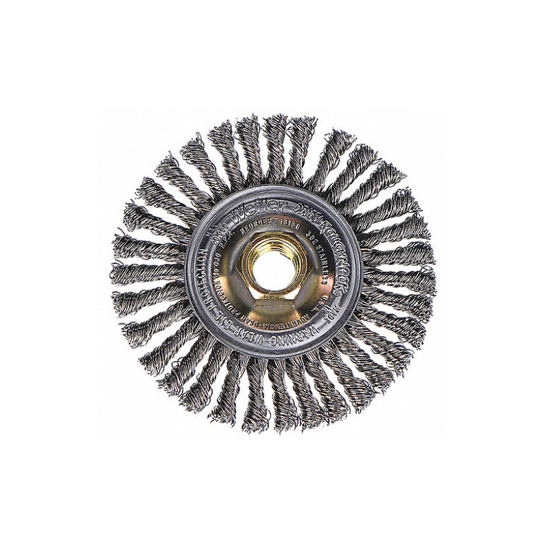 Cepillo Circular de Alambre, Acero Inoxidable, 5/8", RPM Máx. 20,000, Diámetro del Cepillo 4" Cepillo Circular de Alambre, Acero Inoxidable, 5/8", RPM Máx. 20,000, Diámetro del Cepillo 4"