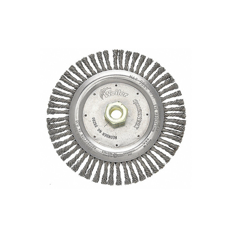Cepillo Circular de Alambre, Acero Inoxidable, 5/8", RPM Máx. 20,000, Diámetro del Cepillo 6-7/8" Cepillo Circular de Alambre, Acero Inoxidable, 5/8", RPM Máx. 20,000, Diámetro del Cepillo 6-7/8"