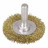 Cepillo Circular de Alambre, Acero al Carbono, 1/4", RPM Máx. 4500, Diámetro del Cepillo 2"