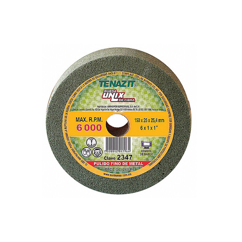 Rueda de Fibra, Unix, Eje 1", Grado Verde-GC320-P9 Rueda de Fibra, Unix, Eje 1", Grado Verde-GC320-P9