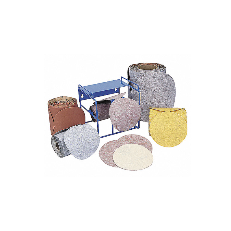 Rollo de Discos Ciegos PSA Recubierto 6", Grano 150, Sin Succión, Grado Mediano, Óxido de Aluminio, EA1 Rollo de Discos Ciegos PSA Recubierto 6", Grano 150, Sin Succión, Grado Mediano, Óxido de Aluminio, EA1