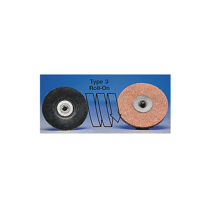 Disco Abrasivo de 2", Recubierto, TR - Fijación por Enroscado, Tipo 3, Grano Abrasivo 80, Grueso, Alúmina de Zirconia, 100 PK