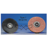 Disco Abrasivo de 2", Recubierto, TP - Fijación a Presión, Tipo 1, Grano Abrasivo 120, Mediano, Alúmina de Zirconia, 100 PK