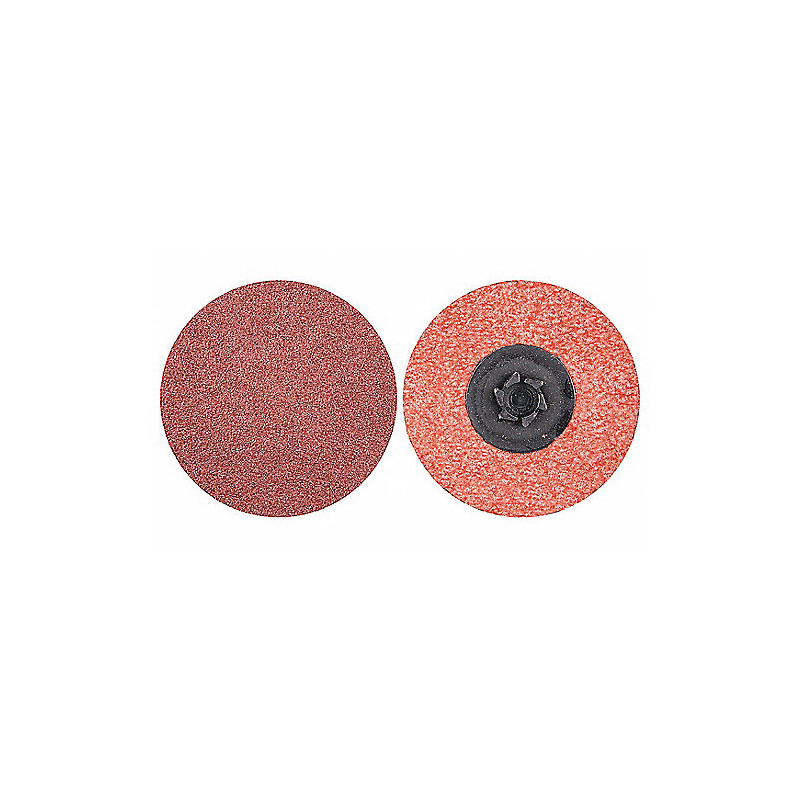 Disco Abrasivo de 2", Recubierto, TP - Fijación a Presión, Tipo 1, Grano Abrasivo 24, Extra Grueso, Óxido de Aluminio, 100 PK Disco Abrasivo de 2", Recubierto, TP - Fijación a Presión, Tipo 1, Grano Abrasivo 24, Extra Grueso, Óxido de Aluminio, 100 PK