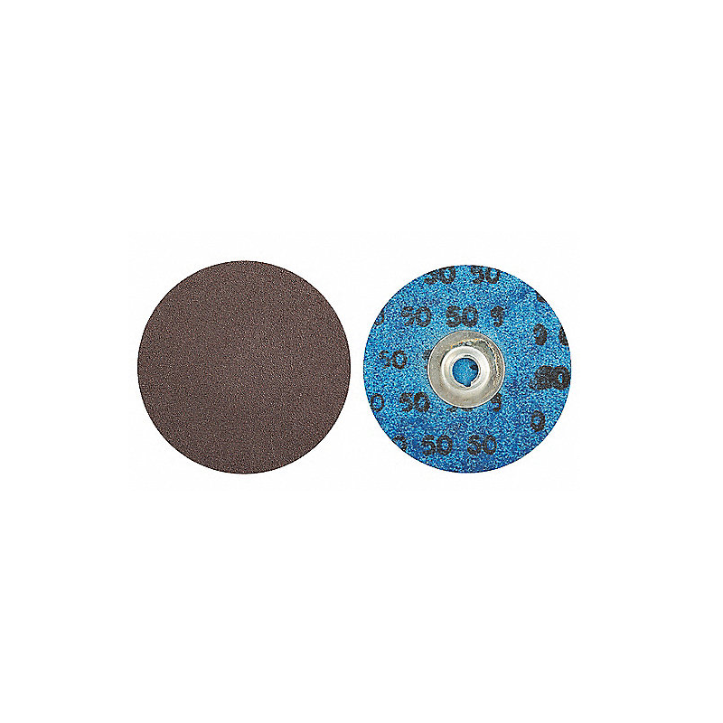 Disco Abrasivo de 3", Recubierto, TS/TSM - Fijación por Rotación, Tipo 2, Grano Abrasivo 50, Grueso, Óxido de Aluminio, 50 PK Disco Abrasivo de 3", Recubierto, TS/TSM - Fijación por Rotación, Tipo 2, Grano Abrasivo 50, Grueso, Óxido de Aluminio, 50 PK