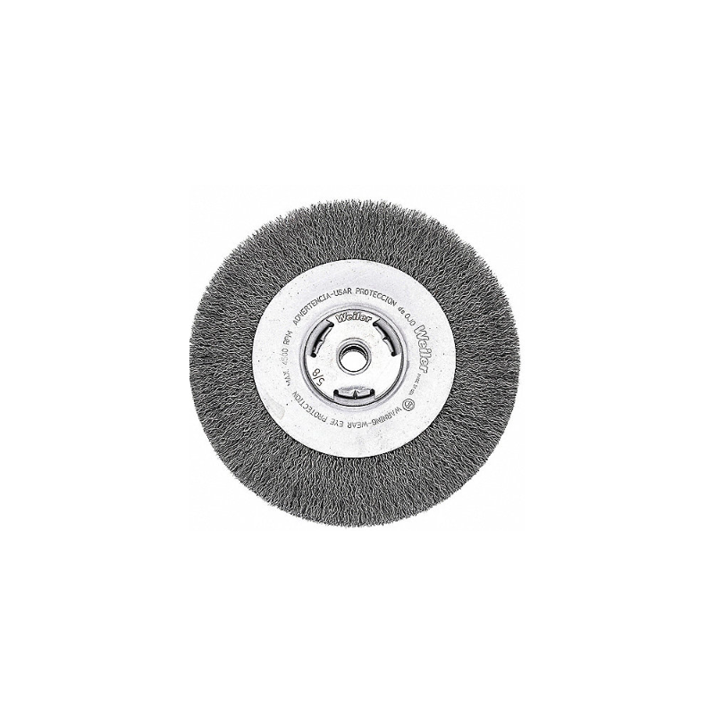 Cepillo Circular de Alambre , Acero al Carbono , 5/8" , RPM Máx. 6000 , Diámetro del Cepillo 7"
